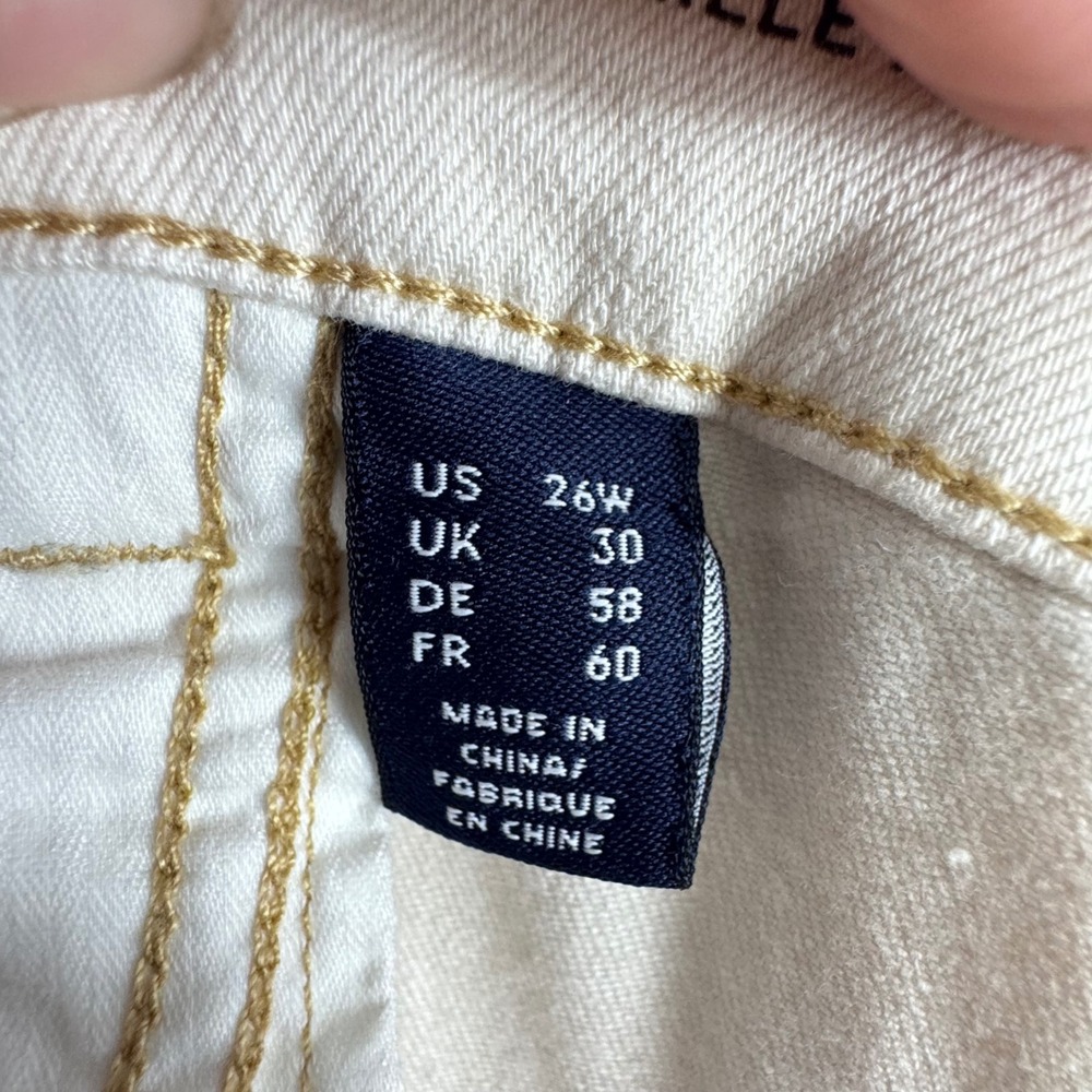 Lands End NWT Womens Beige High Rise Wide Cotton Blend Jean Size 26W - Picture 6 of 9